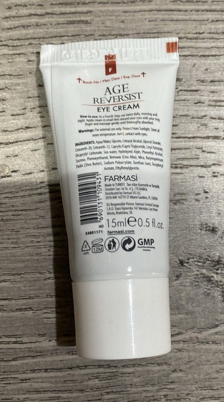 Farmasi Age Reversist Eye Cream 15 ml 0.5 fl oz Moisturize Hydrate (New No Box) gallery