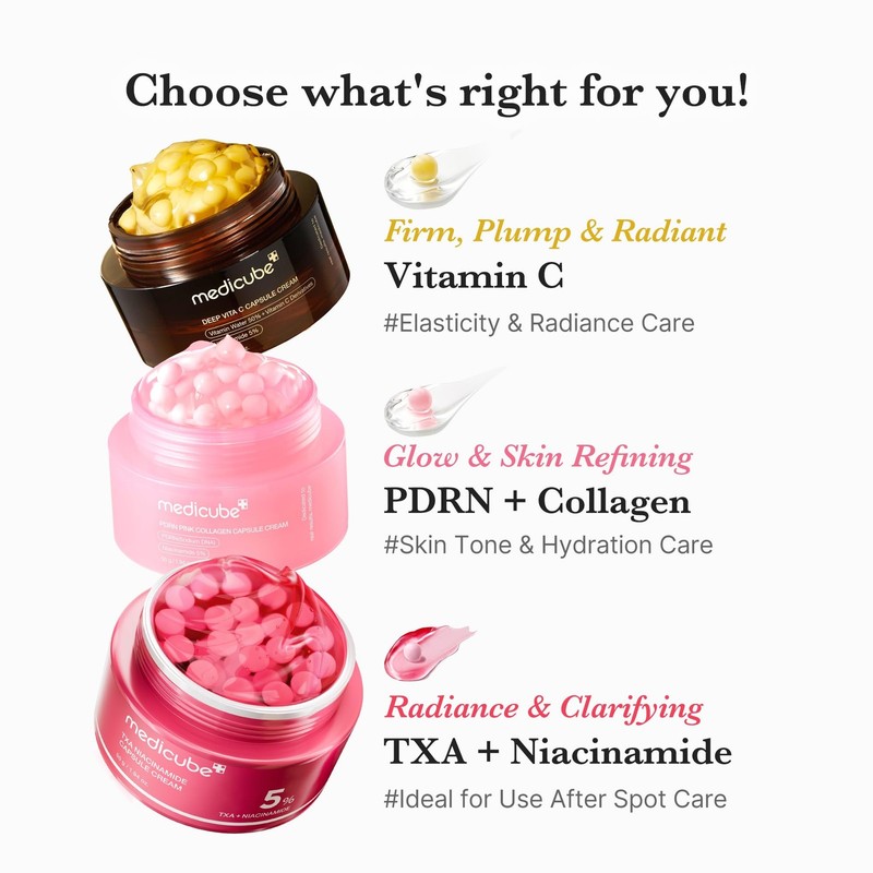 medicube Capsule Cream with Salmon DNA PDRN Pink Collagen | Lightweight Moist... gallery