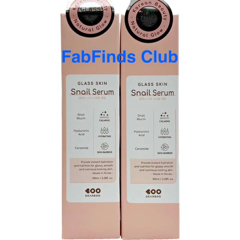2x Korean Dearboo Glass Skin Snail Serum K Beauty Luminous Skin