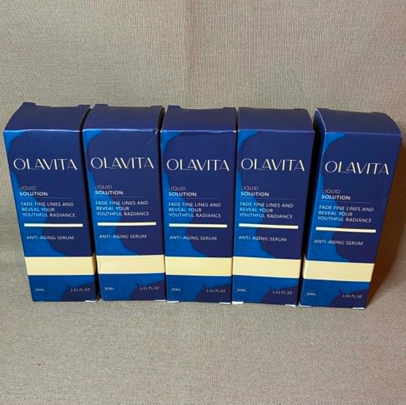 5 New OLAVITA Liquid Solution Anti-Aging Serum 30 ML 1.01 FL OZ Expires 2028