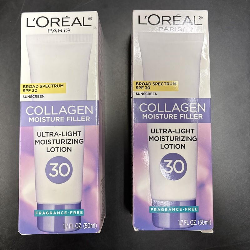 L’Oreal Paris 2pack Collagen Moisture Filler Lotion SPF 30 – 1.7oz Each Exp02/26