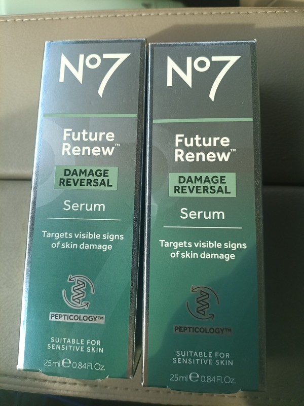 No7 Future Renew Damage Reversal Serum Full Size 0.84 fl oz. 2 PACK!!!!!