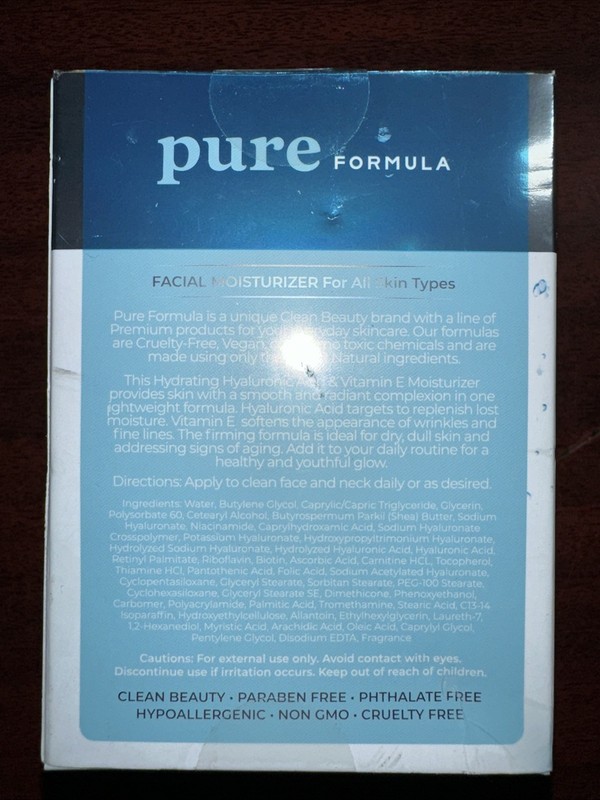 Pure Formula Hydrating Facial Moisturizer Hyaluronic Acid 1.69 fl oz gallery