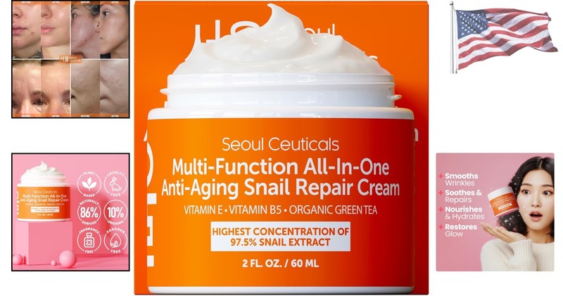 Potent Snail Mucin Cream 97.5% for Fine Lines - 2oz K Beauty Hydrator gallery