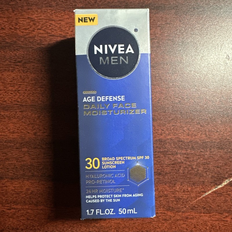 Nivea Men Age Defense Daily Face Moisturizer w/SPF 30 – 1.7 fl oz – NEW