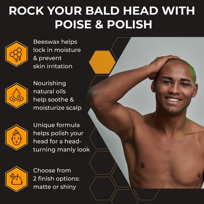 Bald Head Polish: Mens Aftershave Polish for Men, Waterproof Moisturizer for Bal gallery