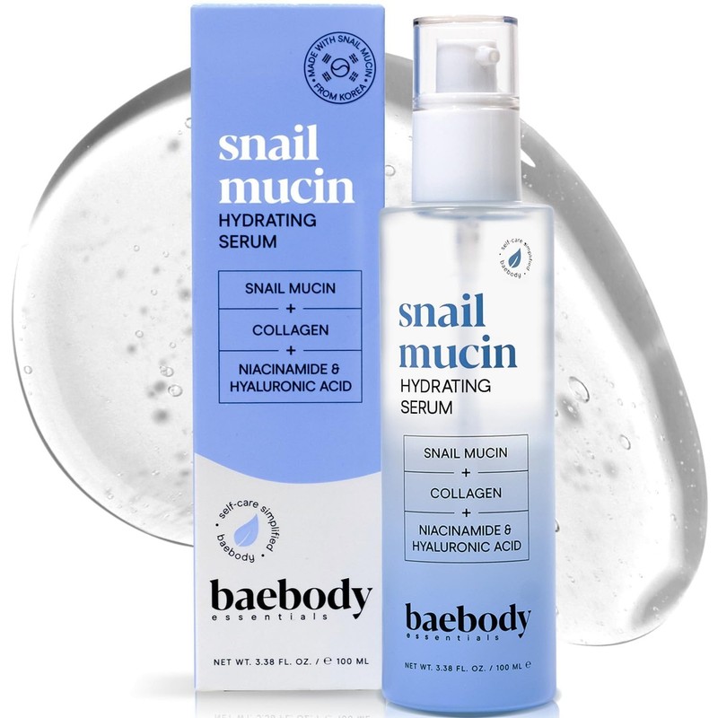 Snail Mucin Face Serum with Collagen Korean Beauty Moisturizer 3.38 fl oz