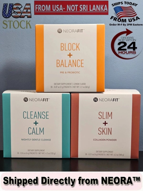 NeoraFIT Weight Management Wellness Set Slim Skin Block Cleanse 90 Packets NEW🔥 gallery