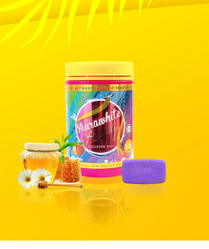 AuraWhite Bubbly Collagen Dust 500G Free Gift gallery