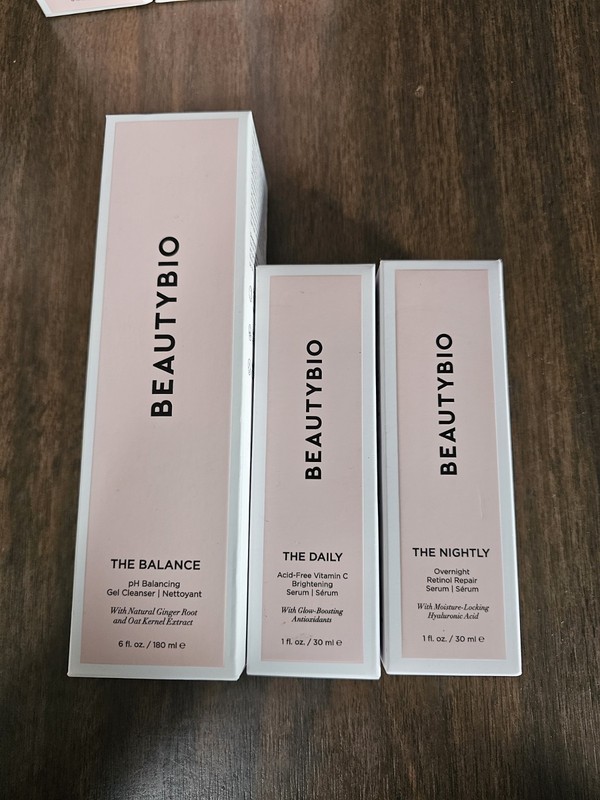 BeautyBio Set- The Balance 6 oz, The Daily 1 oz, The Nightly 1 oz