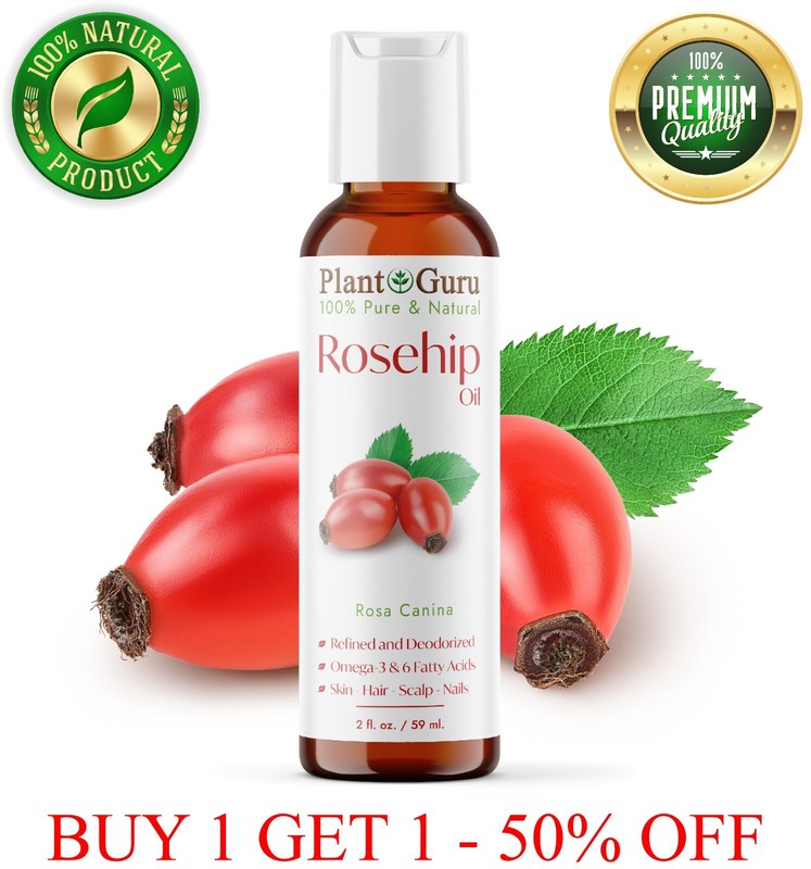 Rosehip Oil 2 oz. Cold Pressed REFINED 100% Pure Natural For Skin Hair