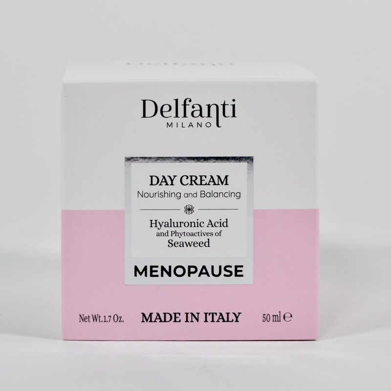 Delfanti Milano Menopause Day Cream Hyaluronic Acid Seaweed Moisturizer 1.7oz