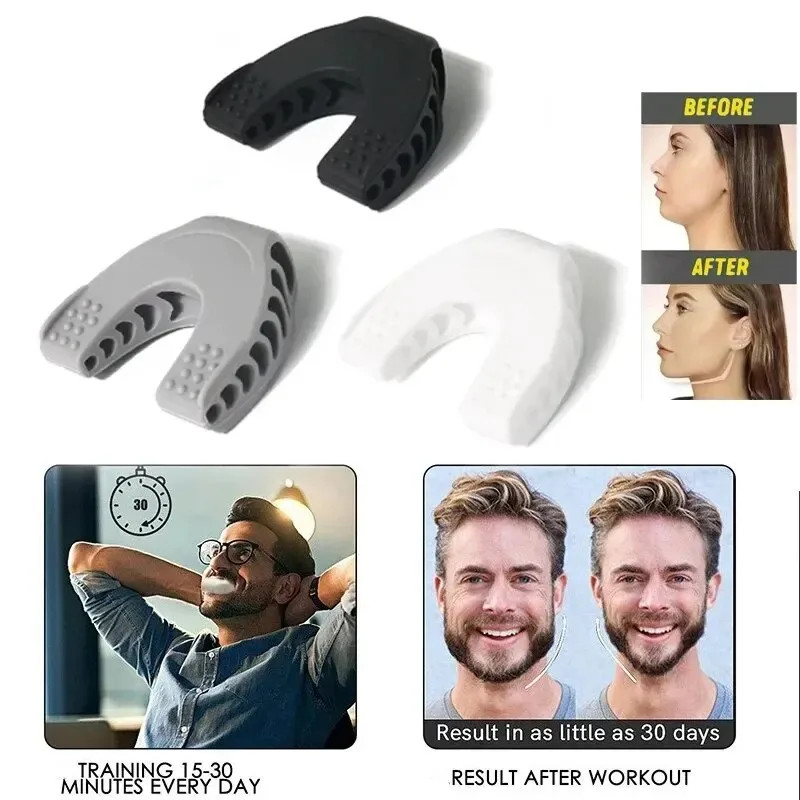 U Shape Jaw Exerciser New Facial Mouth Jawline Face Fitness Muscle Chew Ball Bit gallery