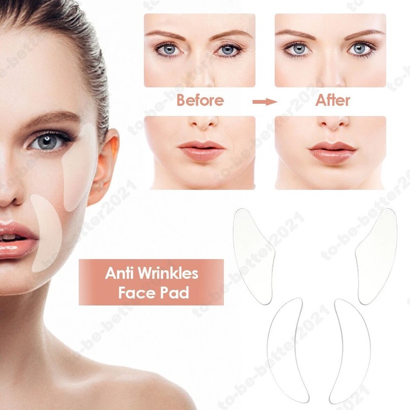 16Pcs Reusable Facial Lifting Pad Silicone Face Eye Forehead Anti Wrinkle Patch gallery