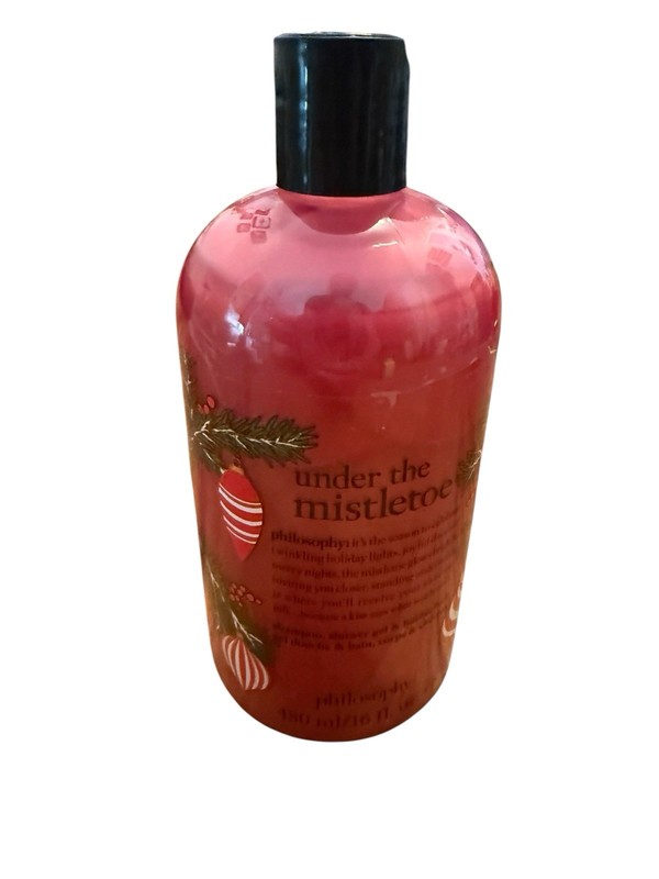 Philosophy UNDER THE MISTLETOE Shampoo, Shower Gel & Bubble Bath 16 Oz New 
