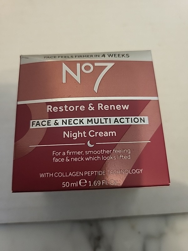 No7 Restore & Renew Face & Neck Multi Action Night Cream (1.69 FL OZ) 50 ml