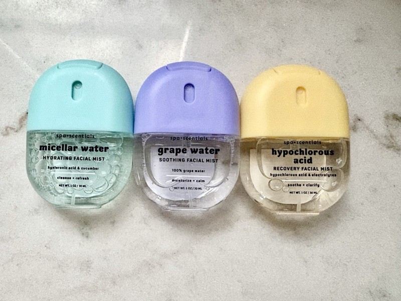 🎀SPA SCENTIALS🎀3 Facial Mists: Micellar Water, Grape Water, Hypochlorous Acid