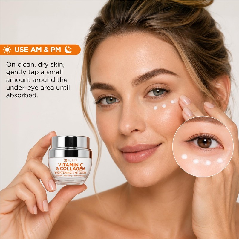 Vitamin C & Collagen Eye Cream – Dermatologist Tested, Anti Aging Korean Skin... gallery