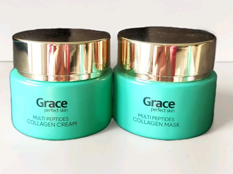 Grace Perfectskin Multi Peptides Collagen Cream + Mask Natural Ingredients New
