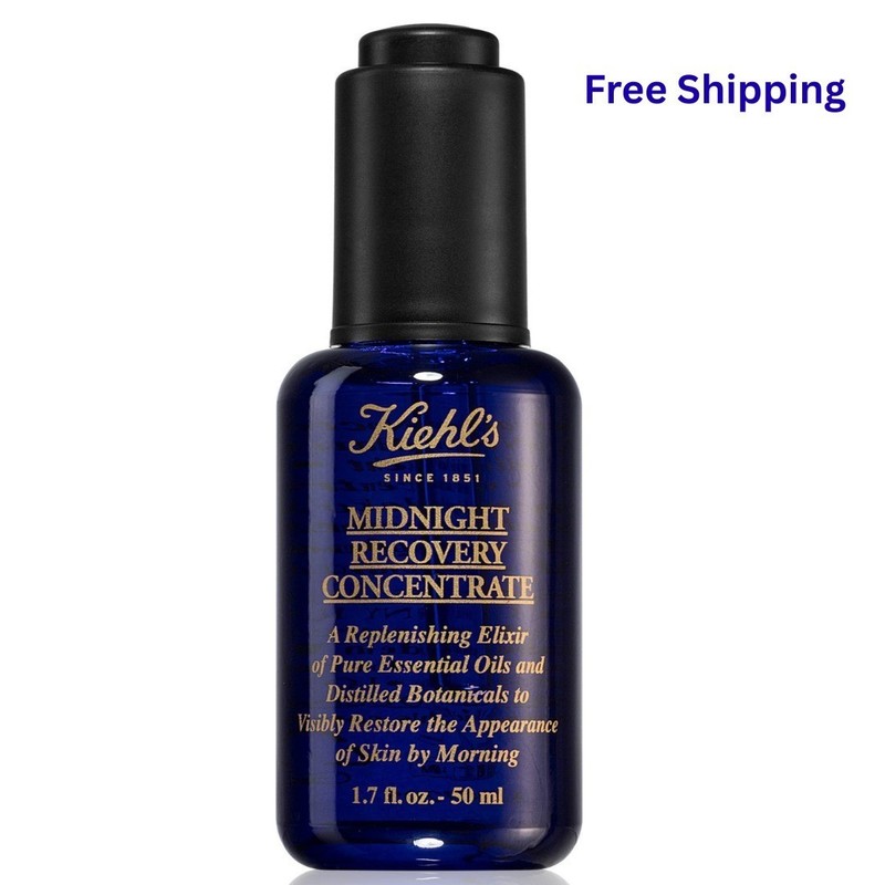 Kiehl’s Midnight Recovery Concentrate 1.7 FL OZ / 50ML Face Oil Serum Skin Care