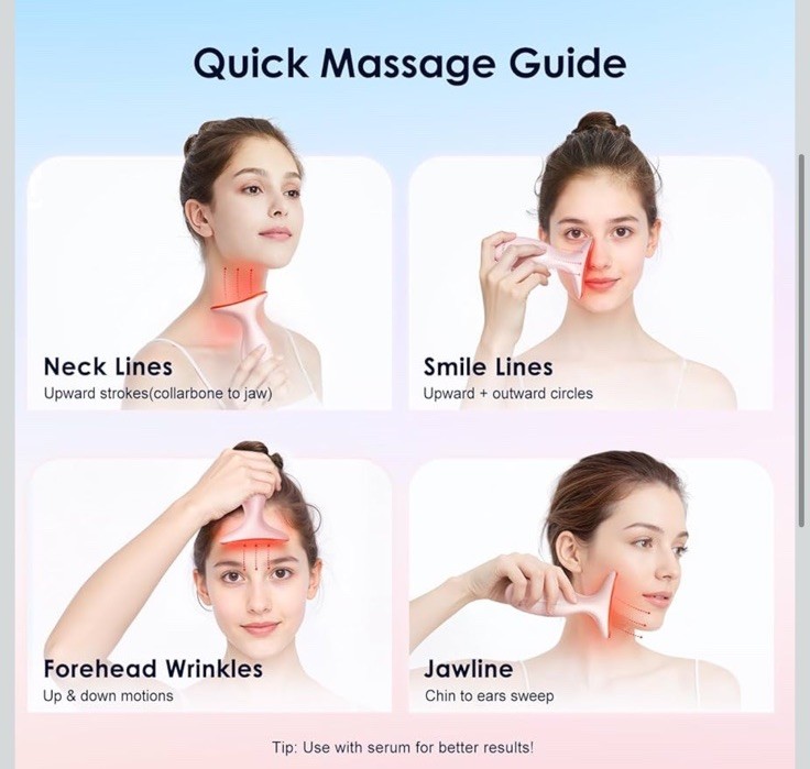 Neck Face Lifting Massager & Cream 7 Modes Skin Tighten Device LED Anti Wrinkle gallery