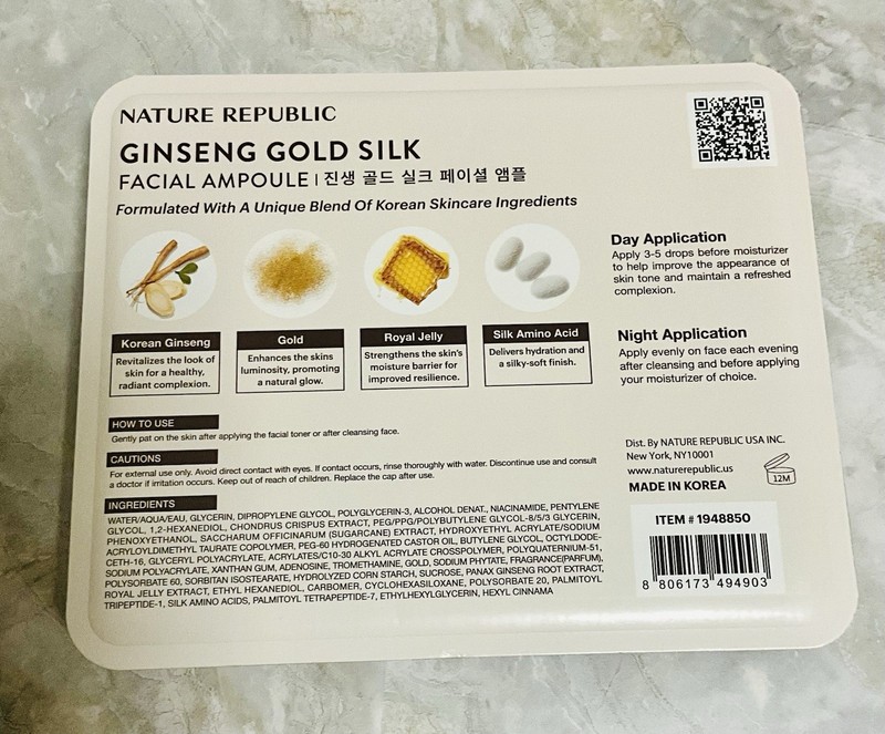 Ginseng Gold Silk Facial Ampoule, by Nature Republic 3.38 fl oz New gallery