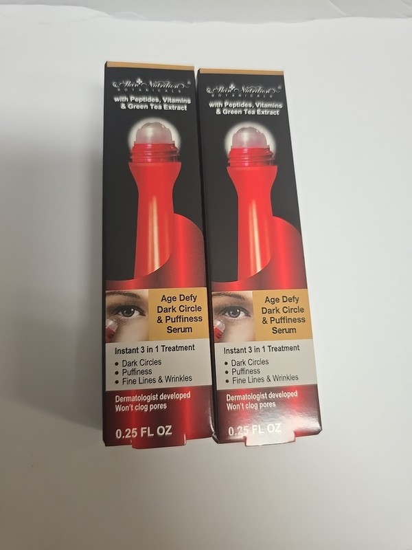 Skin Nutritions New York Eye Roller Age Defy Dark Spot Puffiness Serum .25 Oz x2