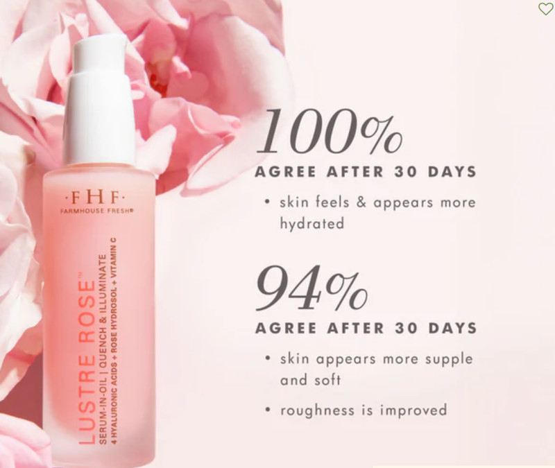 Farmhouse Fresh Lustre Rose® Serum-in-Oil 1 oz + Gift Mirror