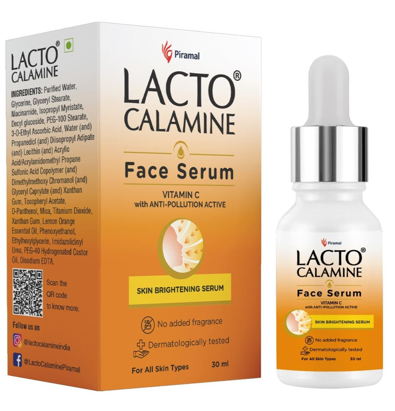 Lacto Calamine Vitamin C Face Serum for dark spots & acne 30 ml