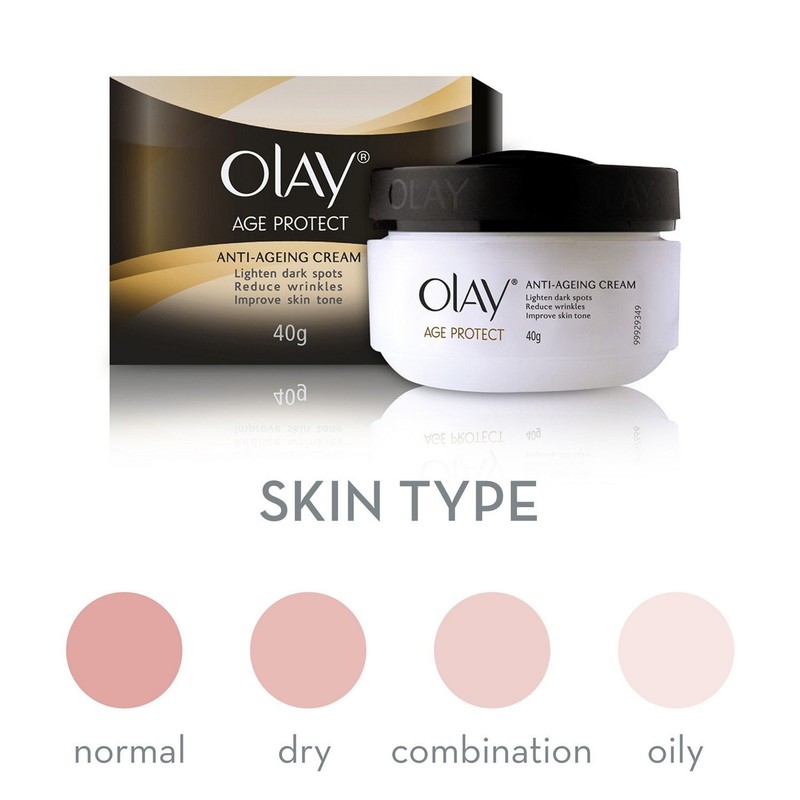 Olay Age Protect Anti-Ageing Cream Lightens Dark Spots and Reduces Wrinkles 40g gallery