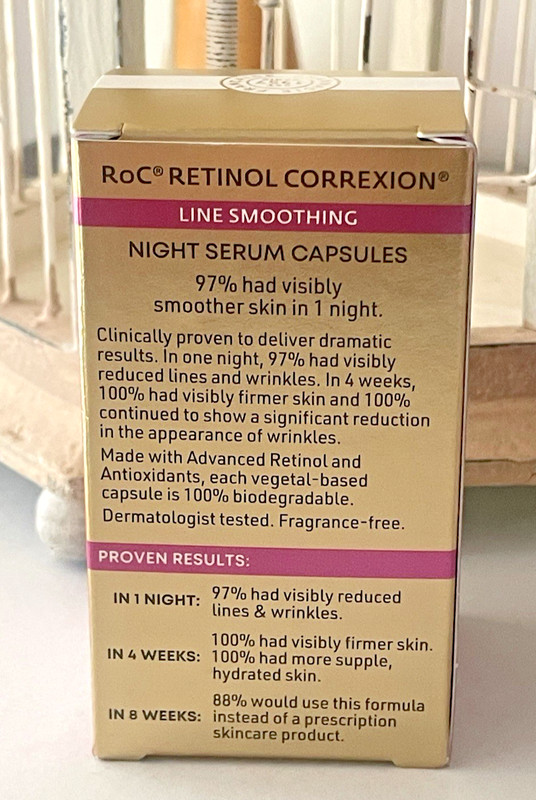 RoC RETINOL CORREXION Line Smoothing Night Serum - 30 Capsules ~ Brand New! gallery