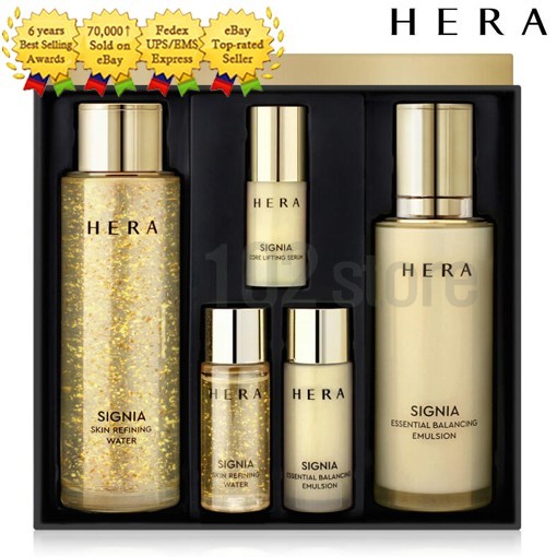 Hera Signia Special Emulsion Toner 2pcs skincare Gift Set 시그니아 2종 세트 _tracking
