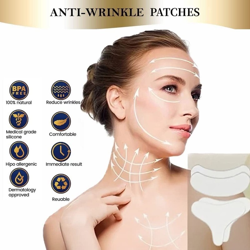 2× Reusable Anti Wrinkle Chest Neck Silicone Transparent Silicon Anti Aging Pad gallery
