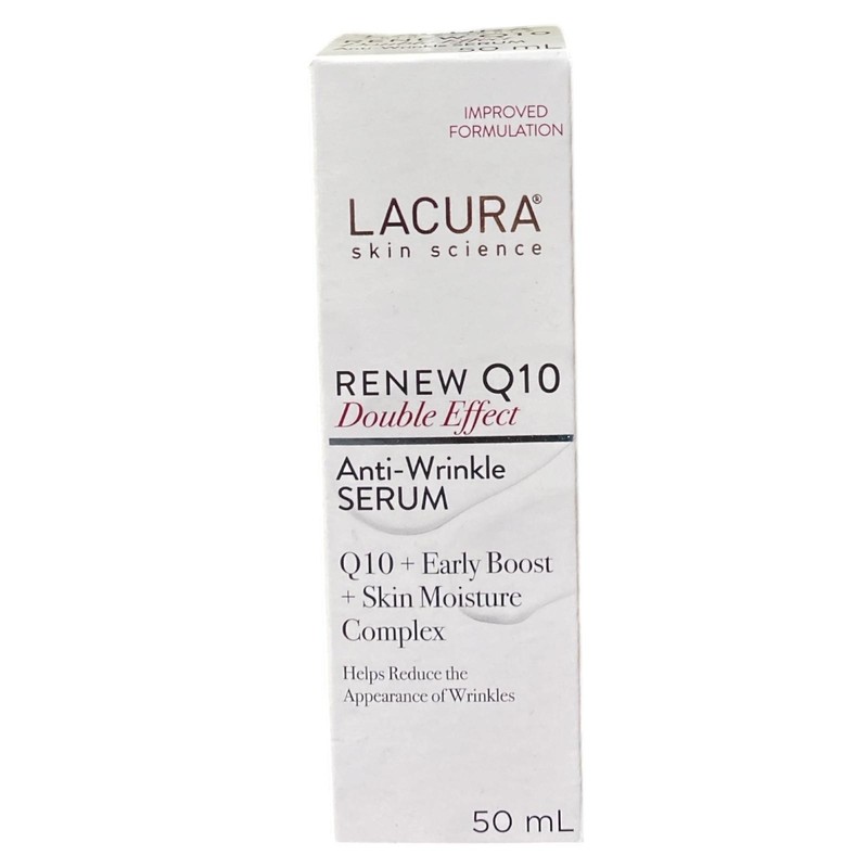 Lacura Renew Q10 Double Effect Anti-Wrinkle Serum 50mL Face Neck Hydrating NEW