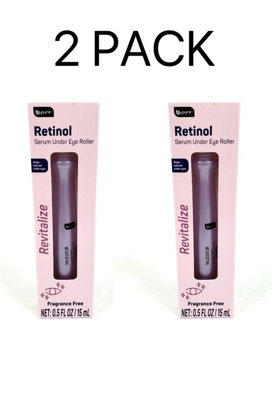 B Pure Revitalize Fragrance Free Retinol Serum Under Eye Roller 0.5 FL Oz
