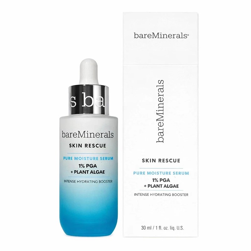 bareMinerals Skin Rescue Pure Moisture Serum 1% PGA + Plant Algae 1 fl oz New