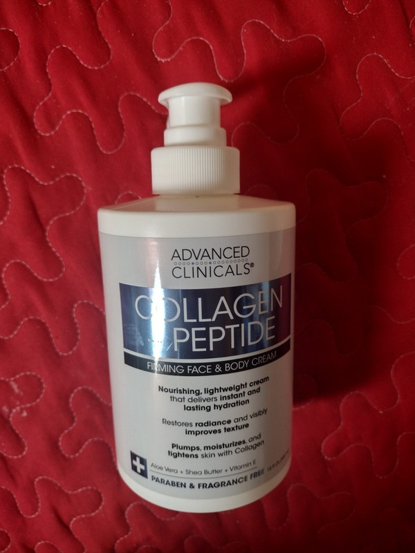 Advanced Clinicals Collagen + Peptide Cream Dry Skin Rescue 15 fl oz