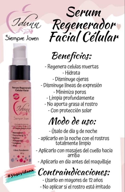 idunn suero regenerador facial -rejuvenecimiento- Aclarante gallery