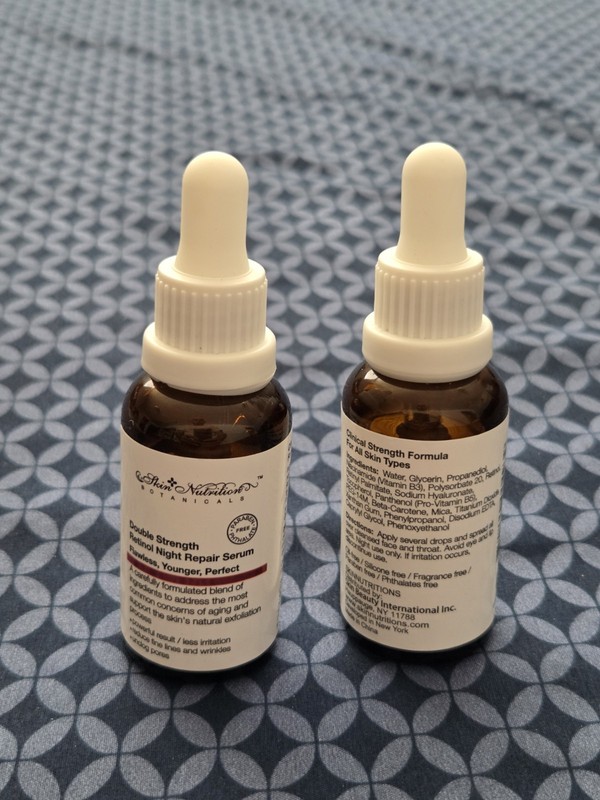 Skin Nutrition Botanicals 2 Piece Double Strength Retinol Night Repair Serum NEW gallery