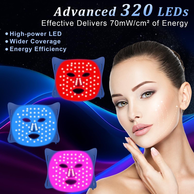Red Light Therapy for Face, LED Face Mask Light Therapy, Red Light Therapy Ma... gallery