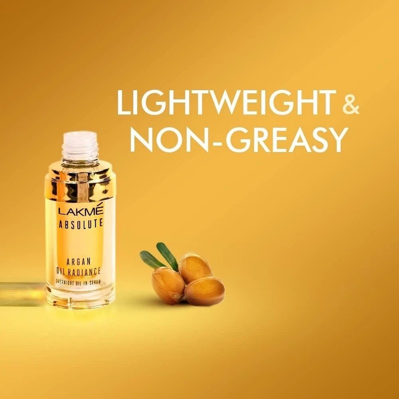 Lakme Absolute Argan Oil Radiance Face Overnight Oil in Serum 15ml, gallery
