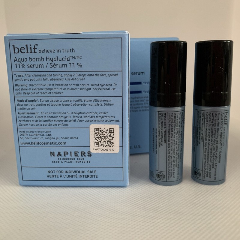 2x Belif Aqua Bomb Hyalucid 11% Serum 5ml/0.16oz Travel Size EXP12/25 BOXED gallery
