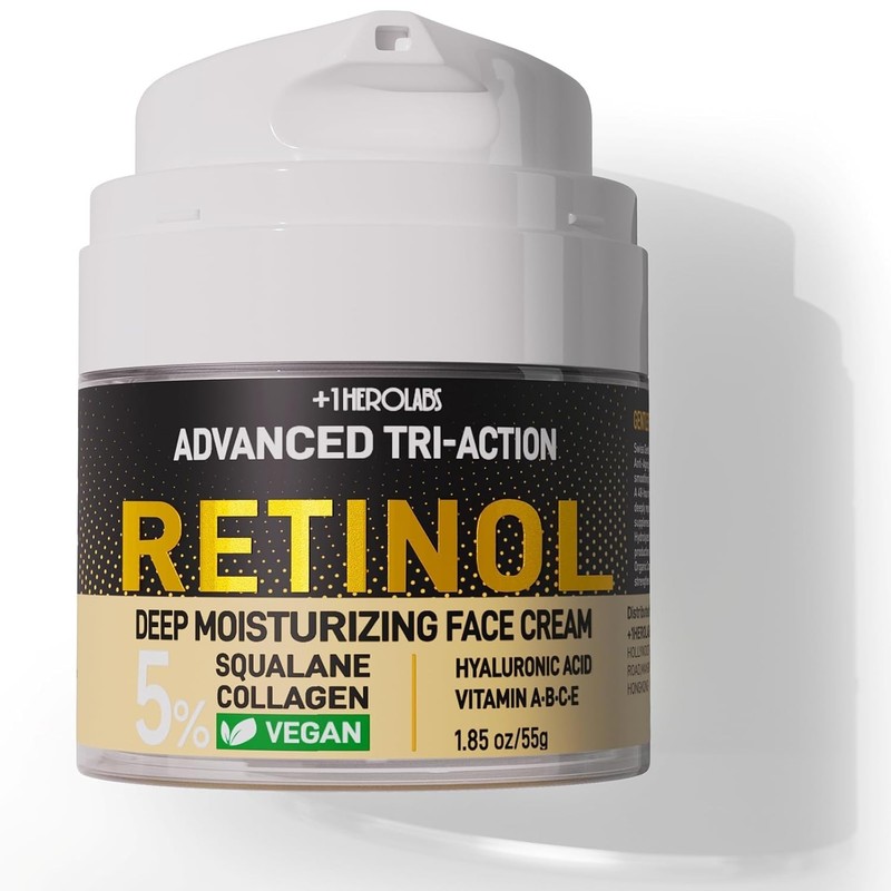 Retinol Cream for Face, Anti Aging Moisturizer with Triple Retinol Complex