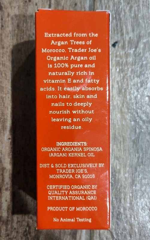 TRADER JOE'S 100% ORGANIC ARGAN OIL 1.7 Oz Nourish Skin Hair Nails Naturally NEW gallery