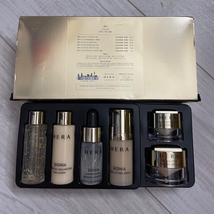 HERA Signia Deluxe Kit 6 Items Anti Wrinkles Water Emulsion Serum Cream K-Beauty gallery
