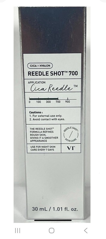 VT Cosmetics CICA Reedle Shot 700 Microneedling Spot Treatment Serum 1oz Exp2027 gallery