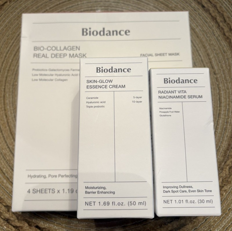 BIODANCE Radiant Vita Niacinamide Serum Skin-Glow Essence Cream Collagen Masks