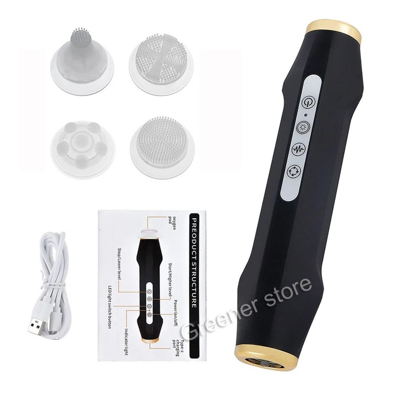 Facial SPA CO2 Bubble Oxygen Beauty Machine Gel Illumination Exfoliate Pods Kit