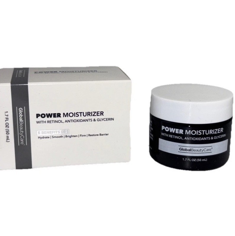Global Beauty Power Moisturizer-Retinol-Hydrate Smooth Brighten Restore 1.7oz