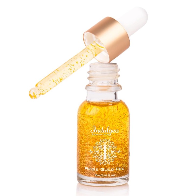Indulgeo Essentials 24K Rose Gold Beauty Oil for Uneven Skin Tone, Dullness:15ml